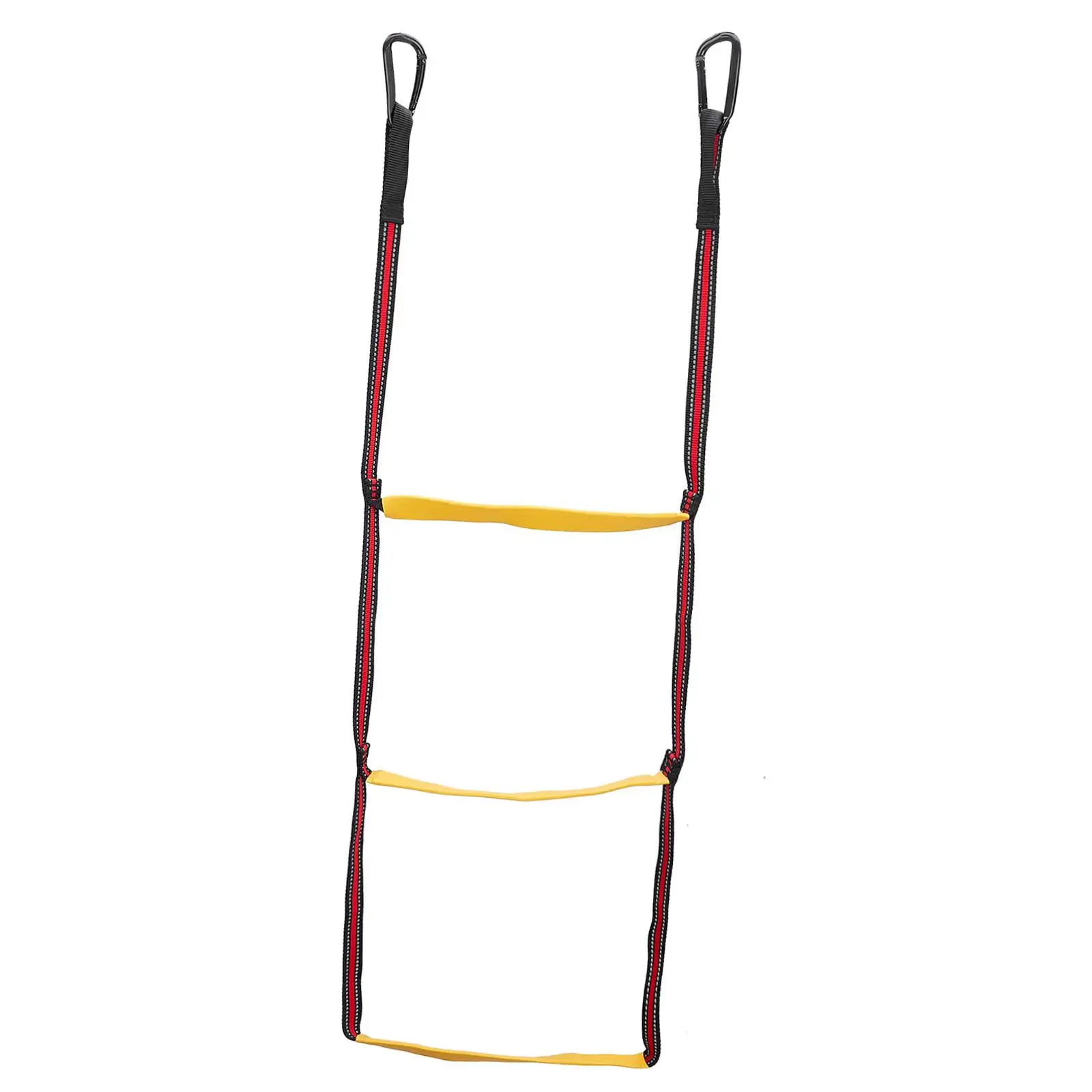 Boarding Rope Ladder for Inflatable Boat 3 Step Anti Slip Nylon Webbing with Reflective Strip for Kayak Yacht Dock Fishing
