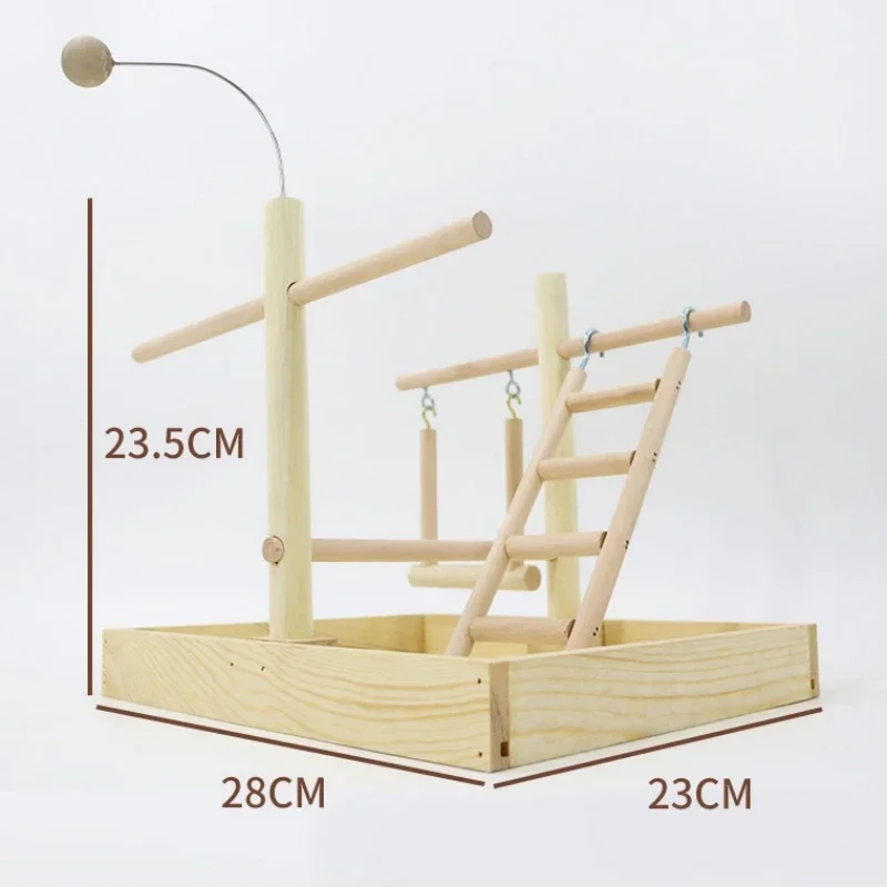 

Tree Playground Perch Cockatiel Parrot Station Playstand Branch Wooden Gym Stand Bird Plays Ladder