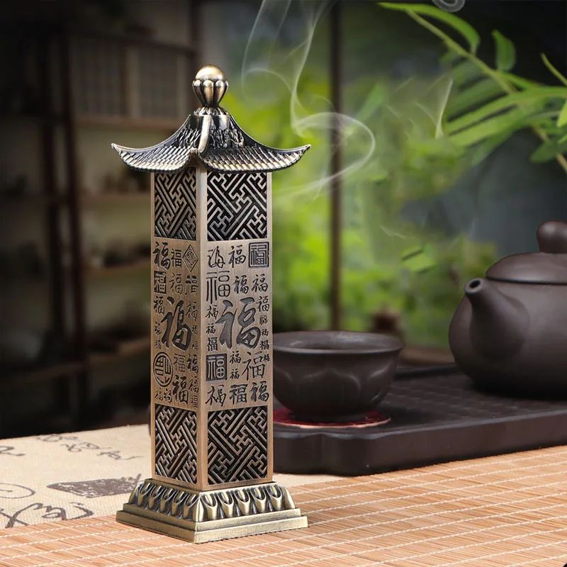 Baifu – brûleur d'encens Vertical, ligne de bénédiction, porte-encens, insertion d'encens, salon de thé, ornements en bois de santal, décoration de maison