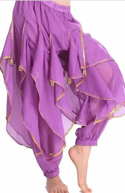 Indian Tribal Belly Dance Costume Harem Pants Bloomers for Women Chiffon Belly Dancing Costume Pant Carnival Dress Up Stage Show