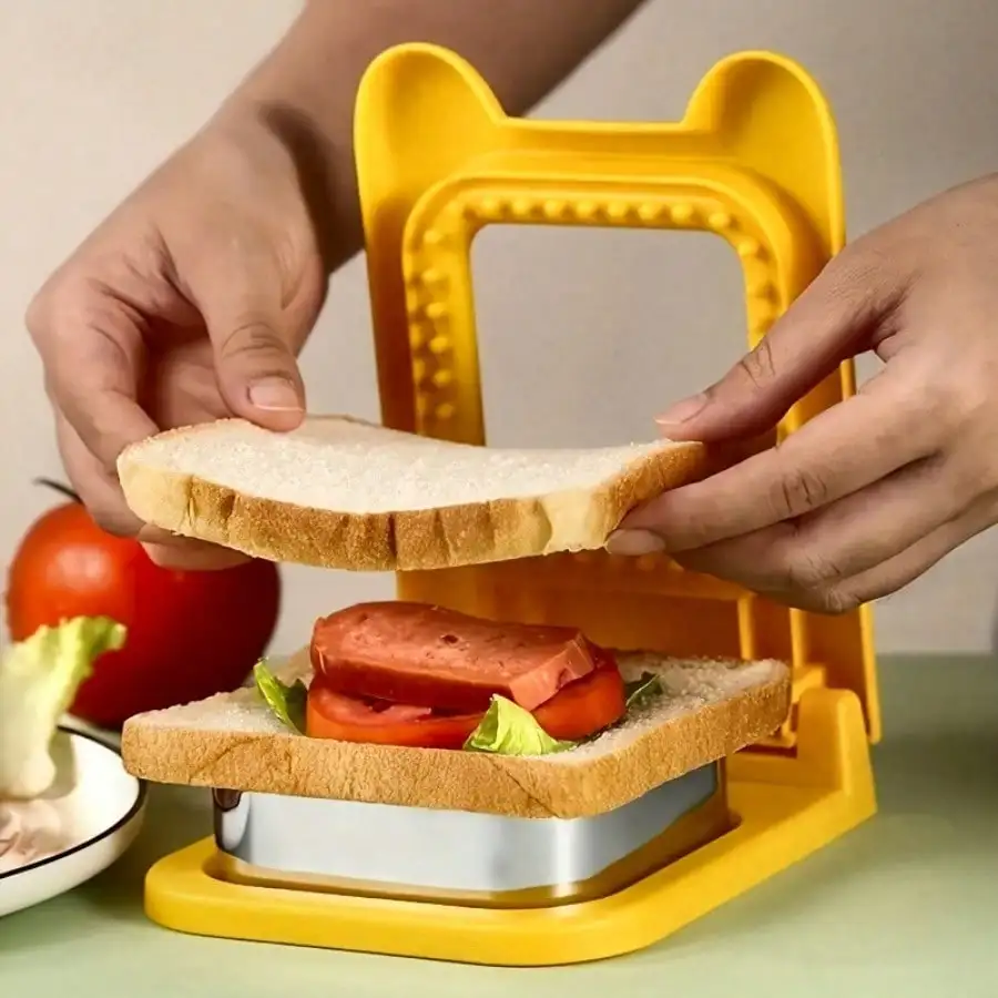 1-Piece Stainless Steel Sandwich Maker Set | Heavy Duty Cutter & Se...