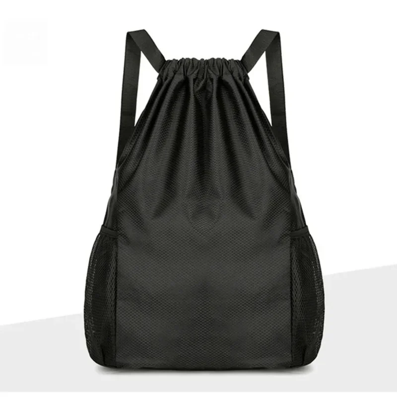 Durable Nylon Drawstring Backpack for Sports, Fitness, Travel, Gym, Swimming, Basketball, Large Capacity Unisex Sackpack