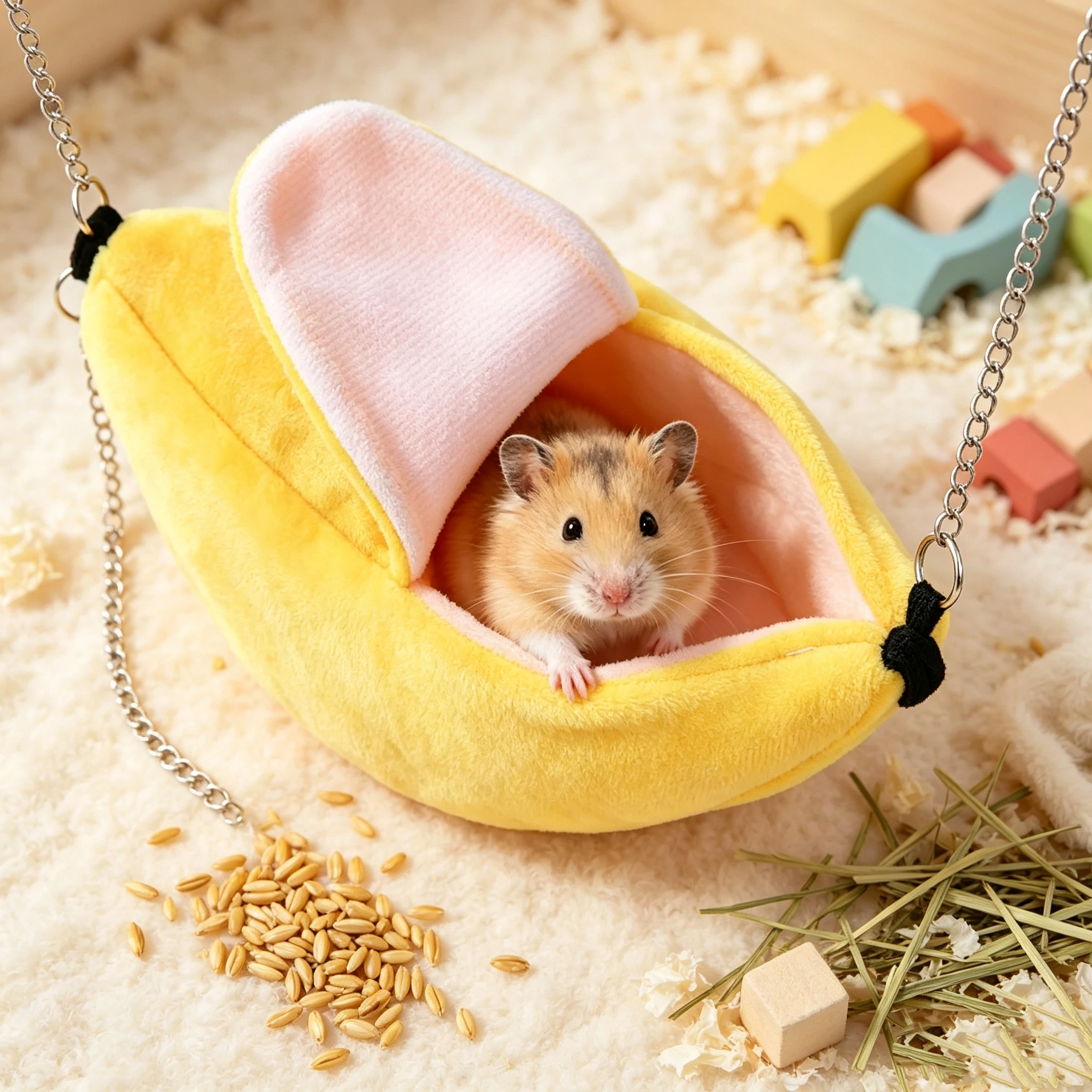 Banana Hammock Pet Hideout Cage Accessories Hamster Tent Nest Bed For Guinea Pig Chinchilla Hedgehog Rat Squirrel Ferret House view 3