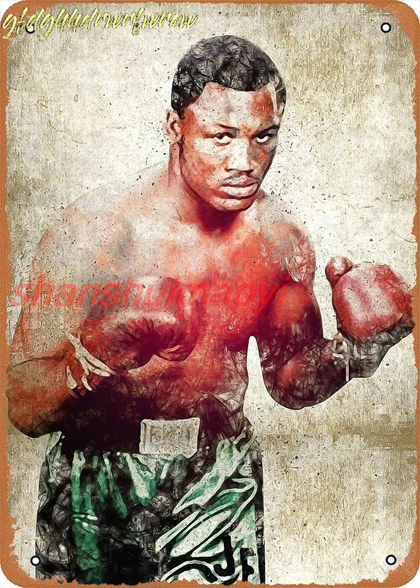 Joe Frazier Metal Tin Sign 8 x 12 in Fighter Poster Vintage Poster Man Cave Decorative sign