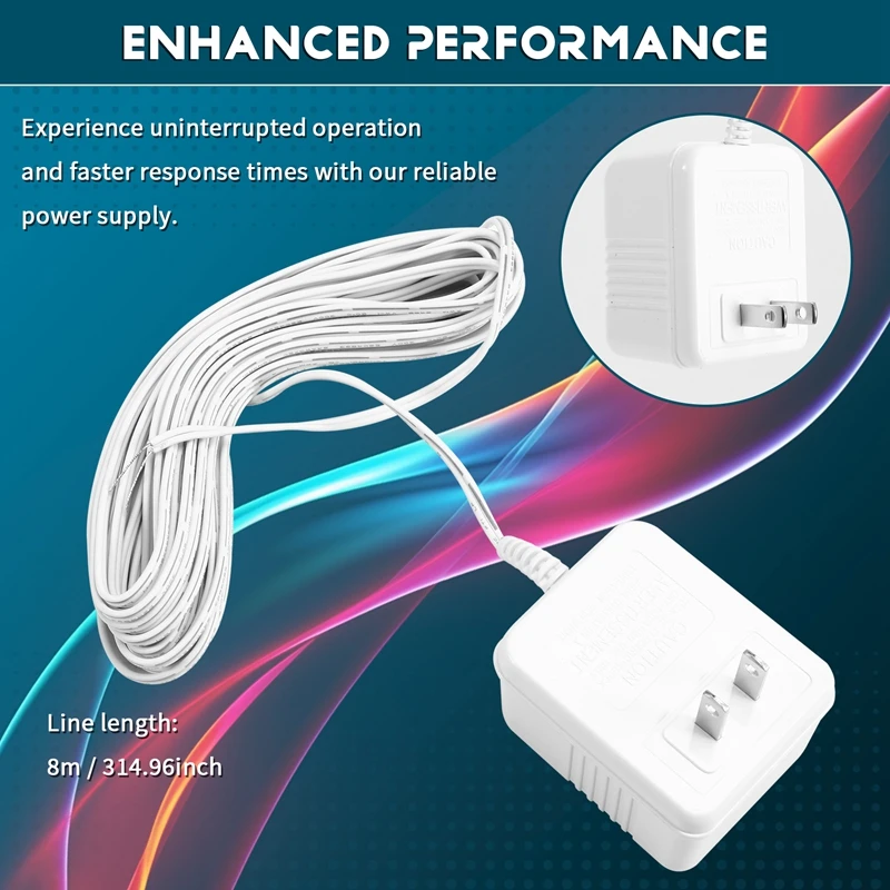 Adaptador transformador de timbre de 24V para timbres de vídeo Rendimiento mejorado y fácil instalación ENCHUFE DE EE. UU.