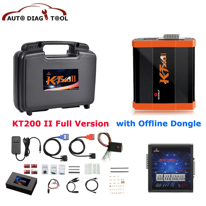 KT200II Online Full Version With Offline Dongle ECU Programmer Support Bench OBD2 BDM For Car Truck TCU KT200 II ECU Master