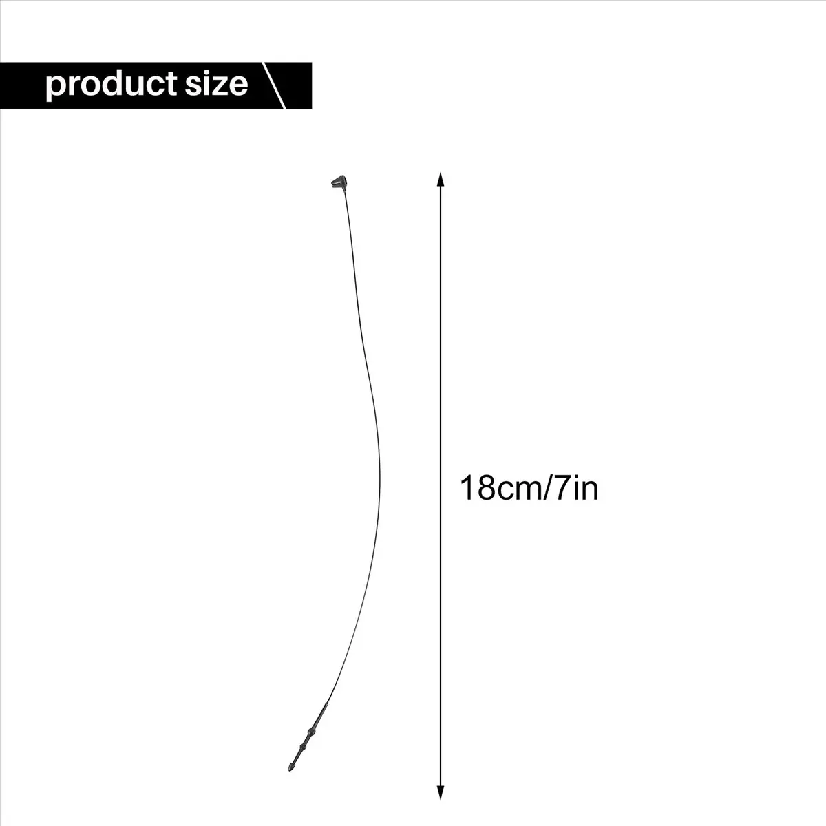 FTGT NEW 7 inch 1000 Pcs Black Snap Lock Pin Loop Plastic Tag Fastener Hook Ties