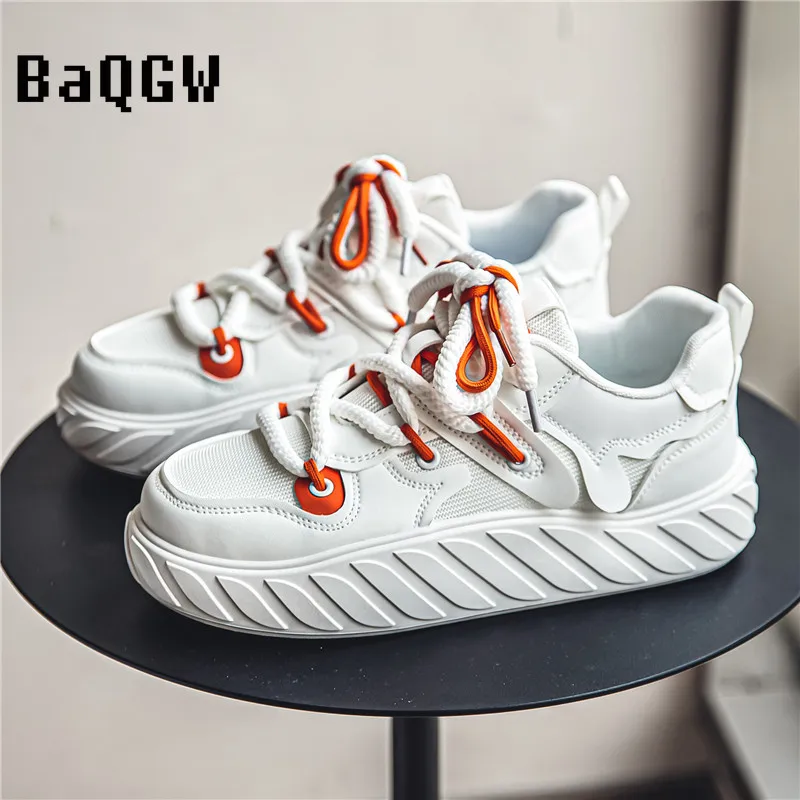 Korea Style White Shoes Men Hip Hop Punk Skateboard Shoes Fashion Sneakers Student Outdoor Sports Casual Shoes for Women Sneaker