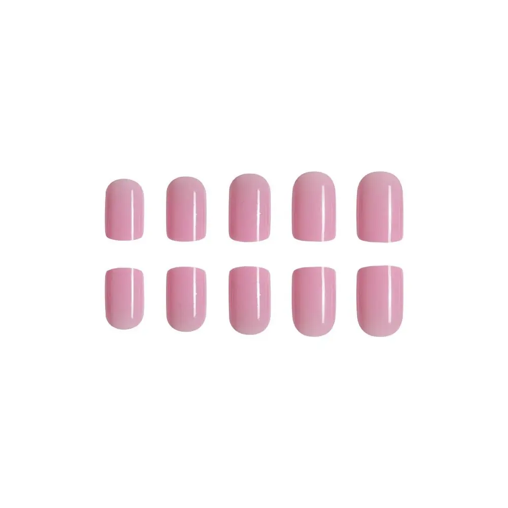 Neue kurze quadratische künstliche Nägel, vollständige Abdeckung, abnehmbare Nägel zum Aufdrücken, französische künstliche Nägel für Damen und Mädchen