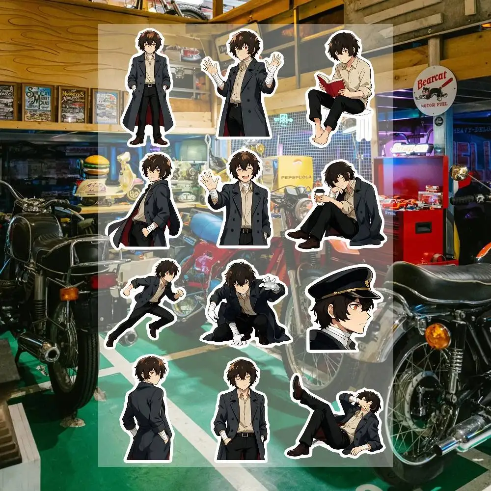 Anime Character D-Dazai O-Osamu Aesthetic Graffiti Waterproof PVC Stickers for Car Motorcycle Skateboard Helmet Notebook