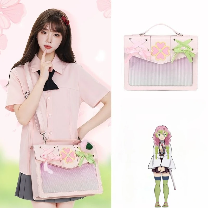 

Demon Slayer Kanroji Mitsuri Anime Cartoon Cute itabag Creative Kawaii 2D Girl Single-shoulder Crossbody Bag Gift Wholesale