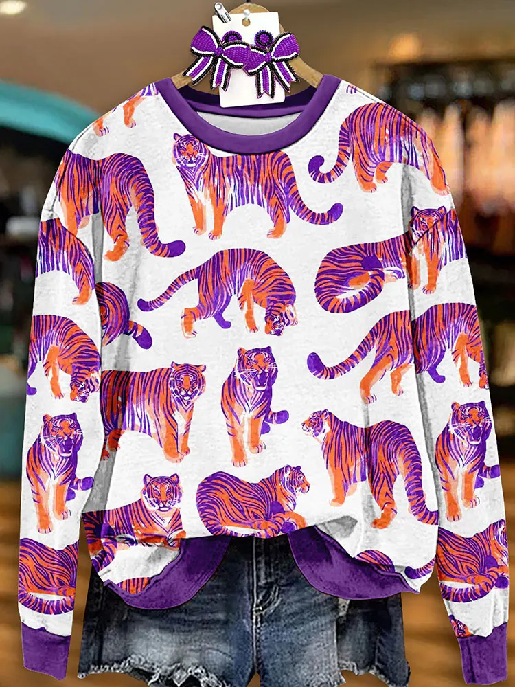 Contrast Tiger Claw Gameday Sweatshirt