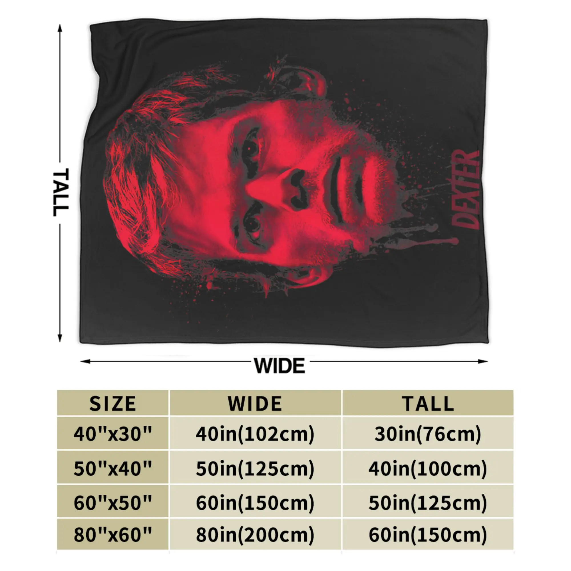 الوجه الدموي ديكستر مورغان بطانية قطيفة فيلم الرعب الإبداعية رمي البطانيات ل أريكة الفراش صالة 125*100 سنتيمتر المفارش ،