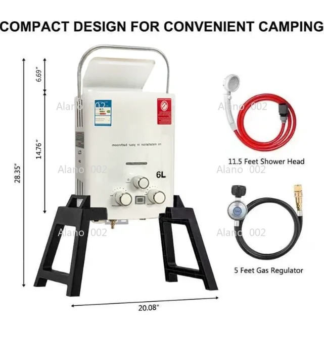 Outdoor water heater for RV Portable, gas water heater Camping water heater