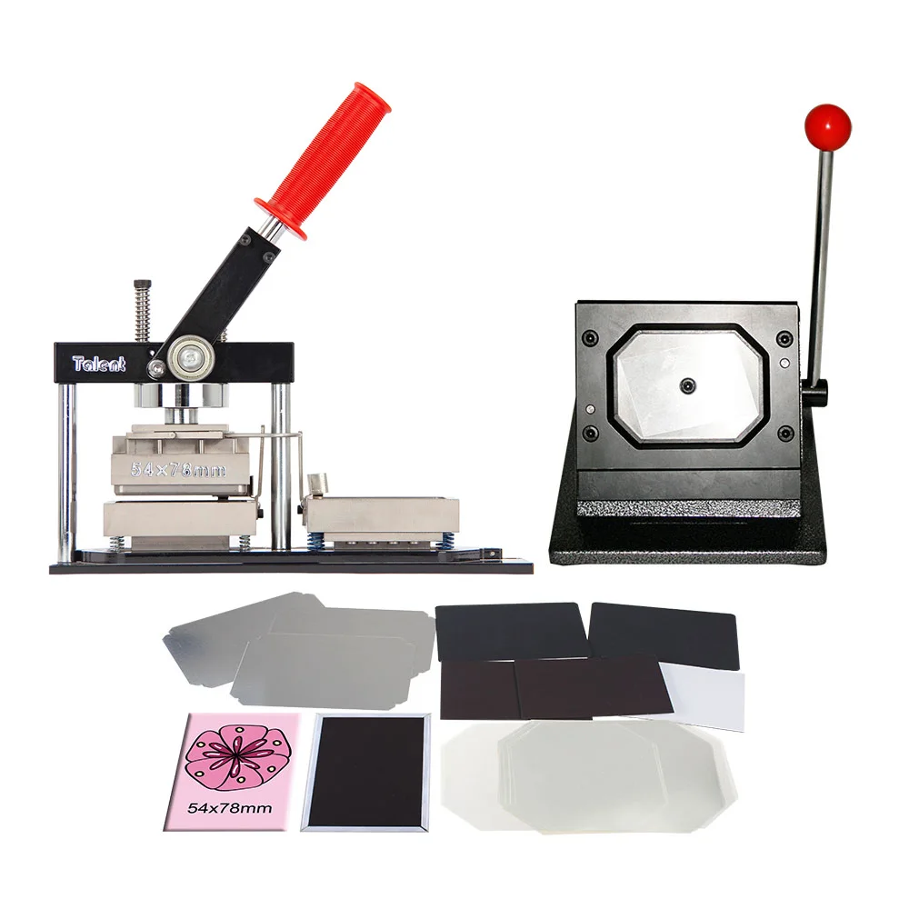 For 54x 78mm Button Maker Kit Badge Maker Machine + Paper Cutter + 500 Magnet Buttons Supplier