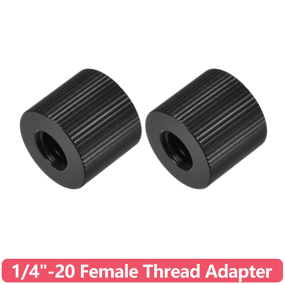 2/4/6/10 PCS Aluminum 1/4"-20 Female Screw Double Thread Adapter Conversion Mount for Extension Arm Camera Stands Tripod Rigs