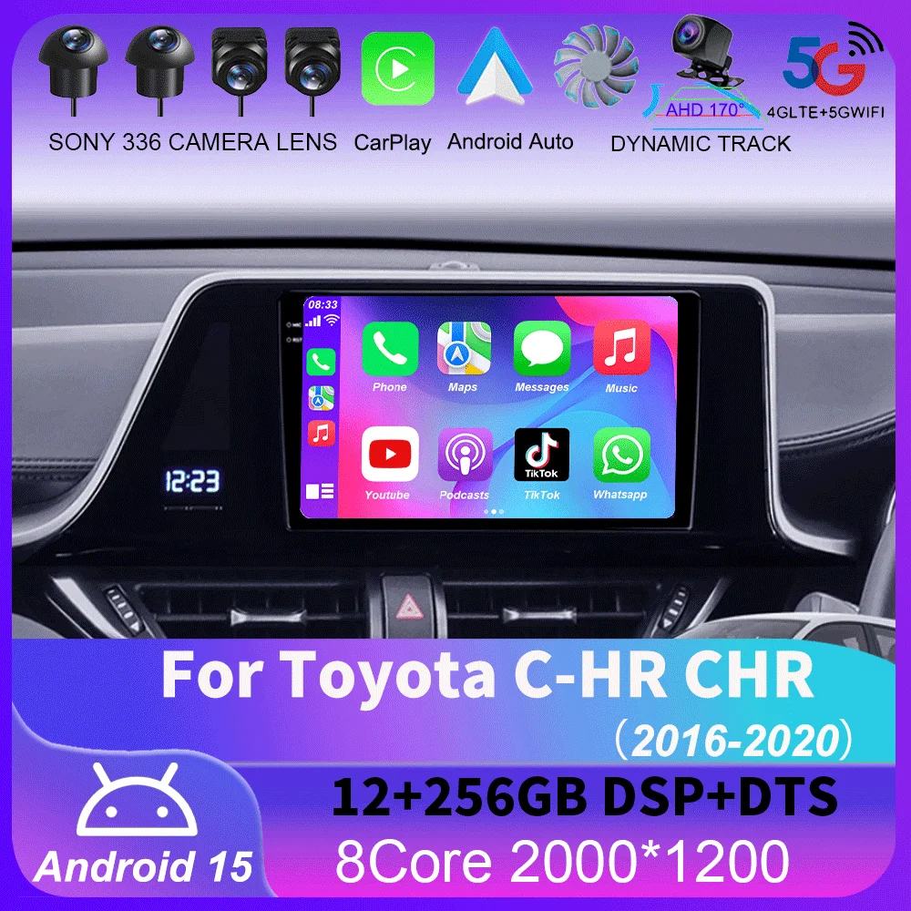 

Android 15 For Toyota C-HR CHR 2016 - 2020 Right hand drive Car Radio Multimedia Video Player Navigation stereo GPS