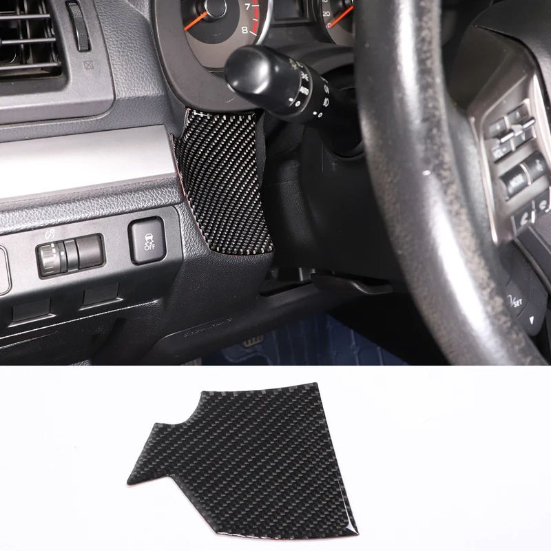 

For Subaru Forester 2013-2018 Soft Carbon Fiber Car Steering wheel left trim panel sticker Auto Interior Accessories