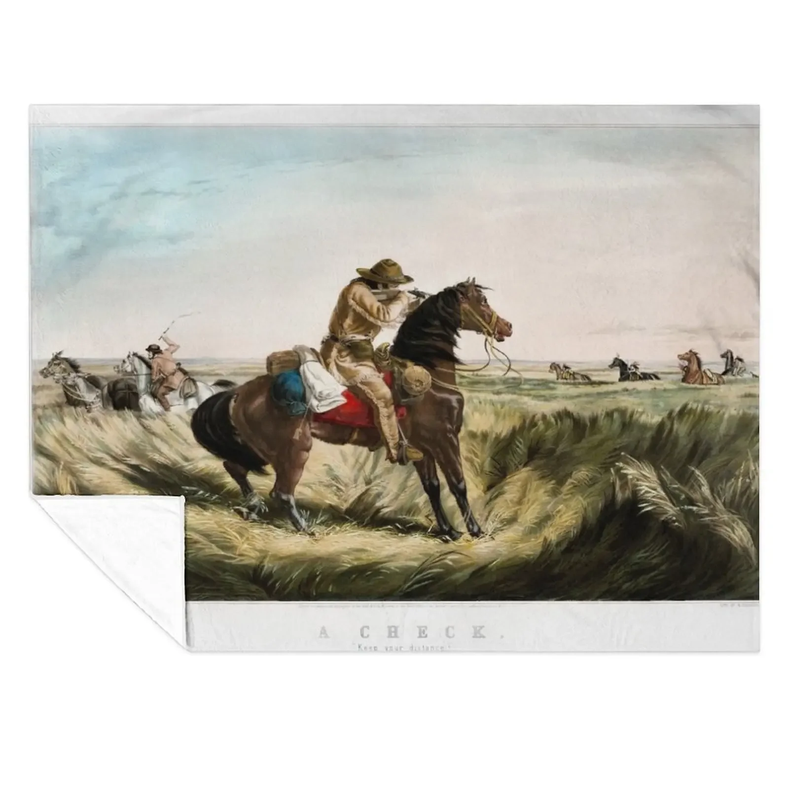 

A Check - Keep Your Distance - Wild West - 1853 Throw Blanket funny gift Tourist wednesday Soft Plush Plaid Blankets