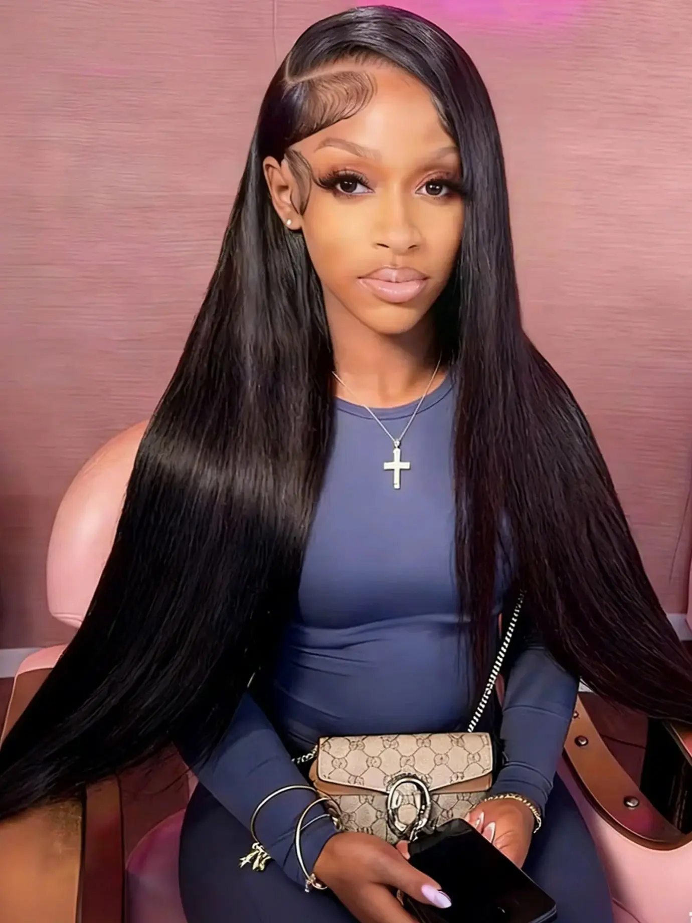 

Bone Straight 13X4 13X6 Lace Front Human Hair Black Wig Lace Frontal 100% Natural Brazilian 30 40 Inch Preplucked Wigs For Women