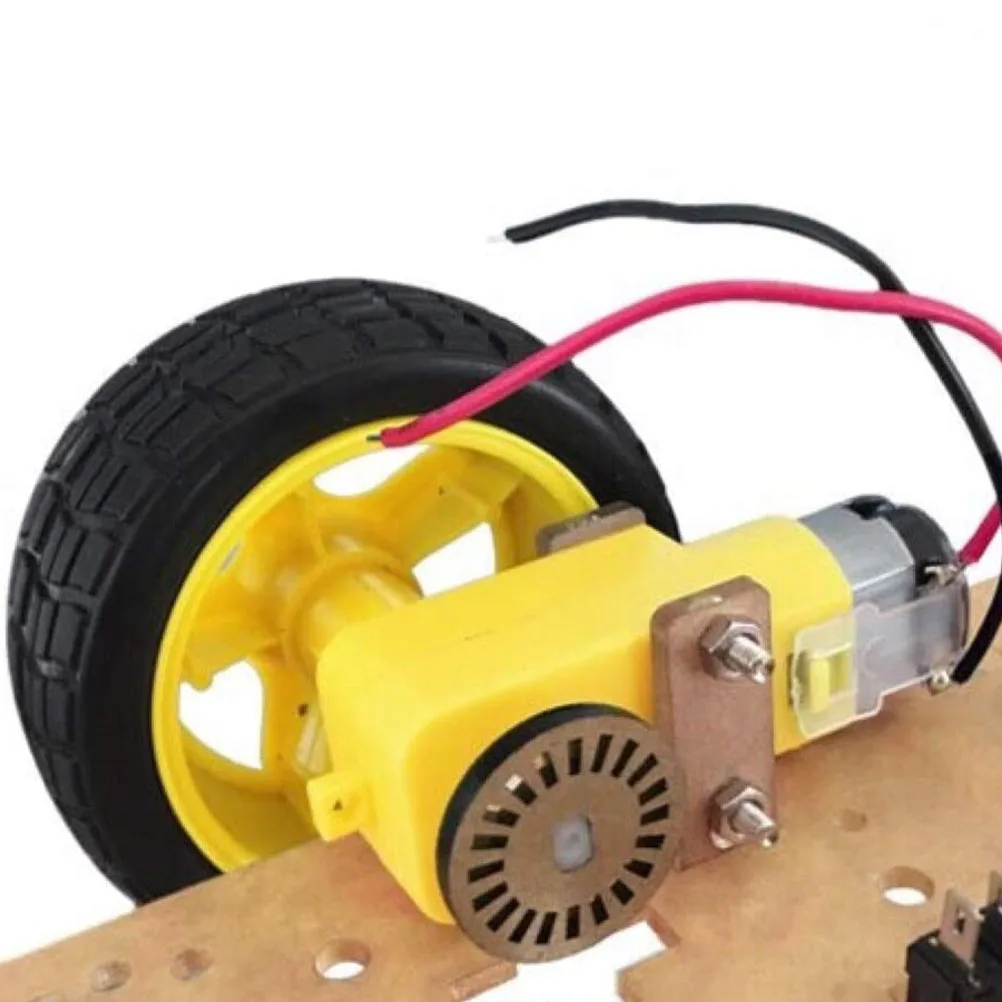 1 set Motoriduttore 3V-6V Piccolo Doppio Albero Giallo per Robot Fai da Te Auto Giocattoli Serrature Elettroniche Strumenti Attrezzature Medicinali