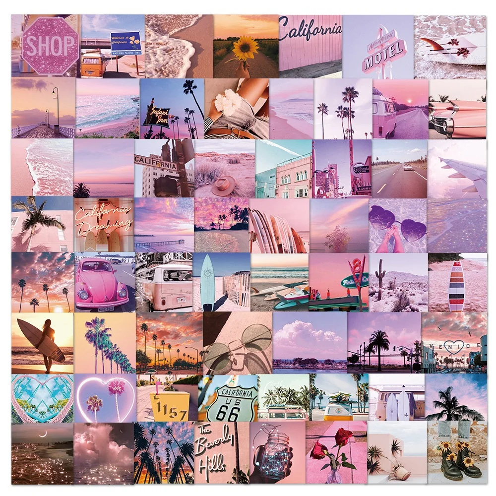 10/30/50PCS INS Landscape Stickers Series Creative Red Love Sunset Graffiti Phone iPad Bike Laptop Luggage Decoration Wholesale