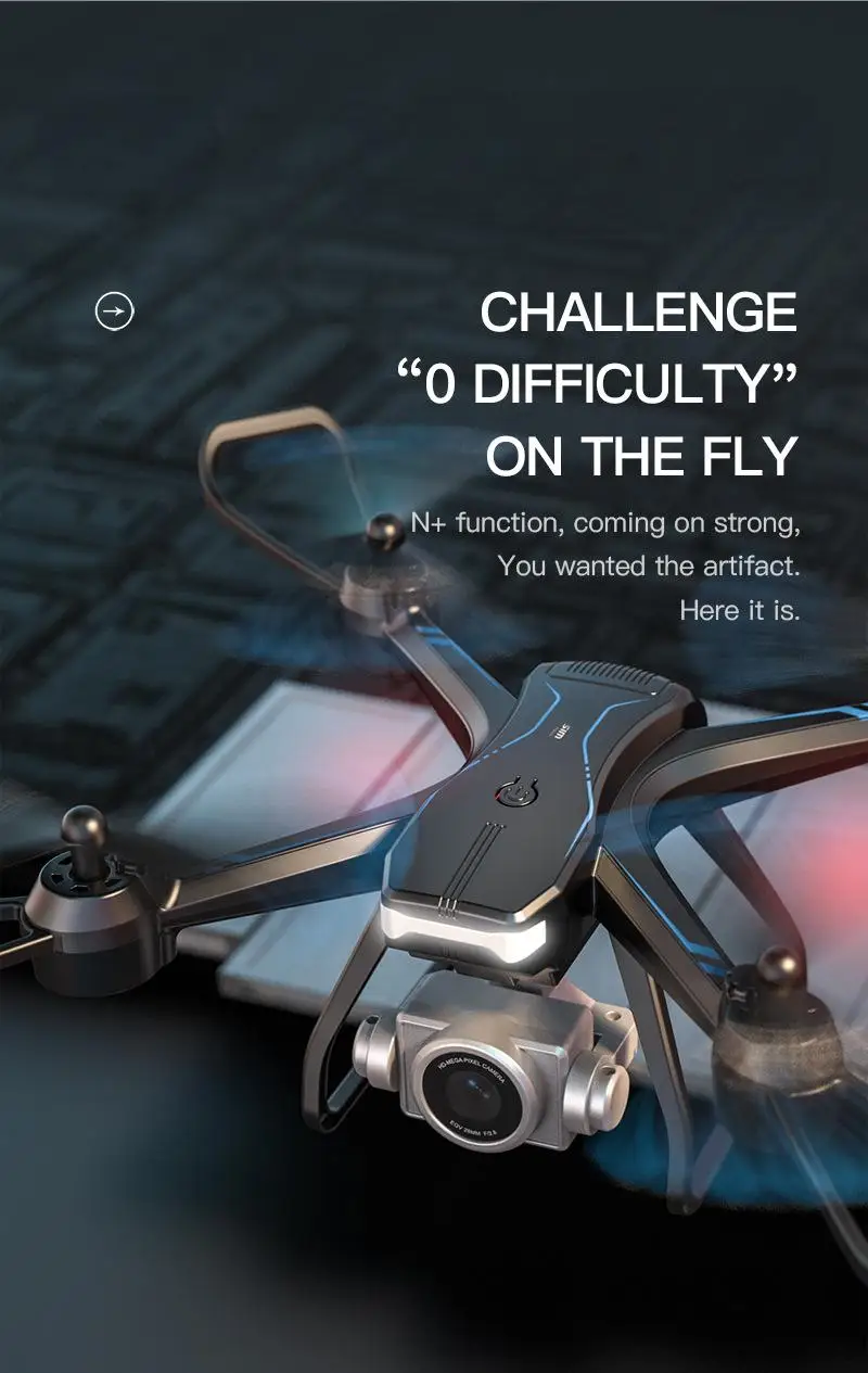 

Drone 6K HD Camera Live Video 5G WiFi Quadcopter Wide-Angle Long Endurance Optical Flow Location System Quadcopt Gifts