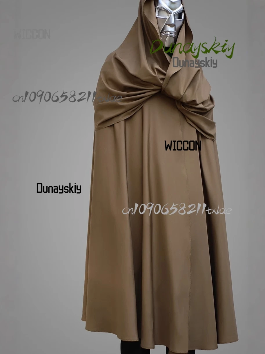 عباءة غامضة رومانية داكنة على الطراز القوطي في العصور الوسطى باللون الأسود والبني عباءة رداء تنكري لحفلات الهالوين