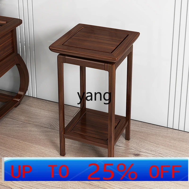 

L мм новая подставка для цветов из цельного дерева в китайском стиле, подставка для цветочного горшка для хранения, черный орех, простой напольный бонсай