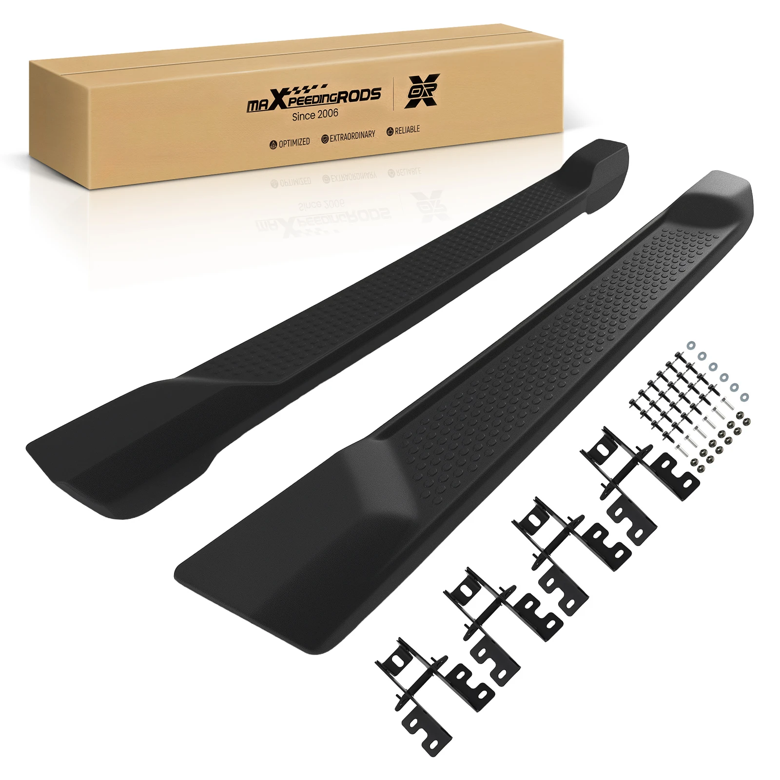 

Bars Running Boards Steps for 2007-2018 Jeep Wrangler JK 2Door W/ Brackets