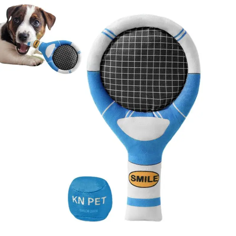 

Plush Chew Toys For Inside Dog Plush Dog Stuffed Squeaky Toys Soft Pet Supplies For Aggressive Chewer Interactive Tennis Racket