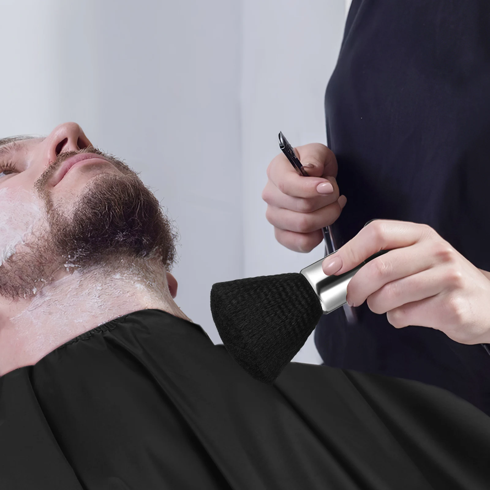 

Haircut Cloak Salon Cape Barbershop Apron Cutting Capes Adult Dresser Cloth Black Hair Styling Beard Neck Duster Stylist Woman