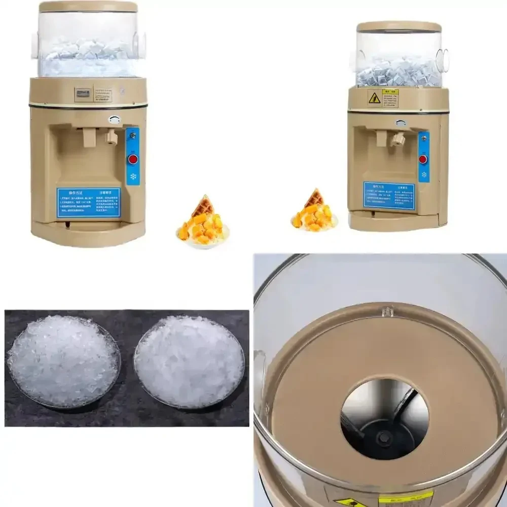 Automatic Electric Ice Crusher for Shaved Ice Maker Spiral Blade Ice Shaver for Smoothie Mixer Easy to Operate Kitchen