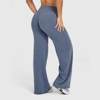 NCLAGEN Straight-Leg Pants Ultra Soft Butter Fabric Women's Mid-Waist Yoga Pants GYM Naked Feel Pilates Running Sport Trousers