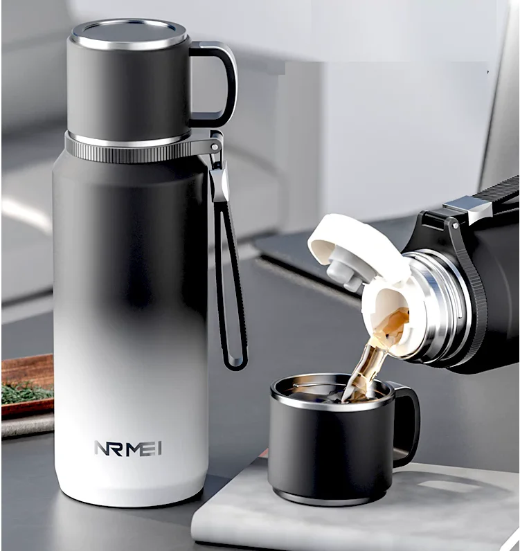 

1000ml Stainless Steel Thermal water bottle Outdoor Thermos Portable Vacuum Flasks Cold and Hot Thermo Water Bottle Coffee Mug