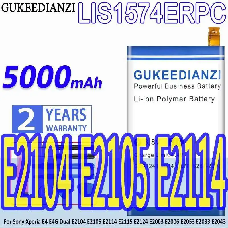

Mobile Phone Battery LIS1574ERPC 5000Mah For Sony Xperia E4 E4G Dual E2104 E2105 E2114 E2115 E2124 E2003 E2006 E2053 E2033 E2043
