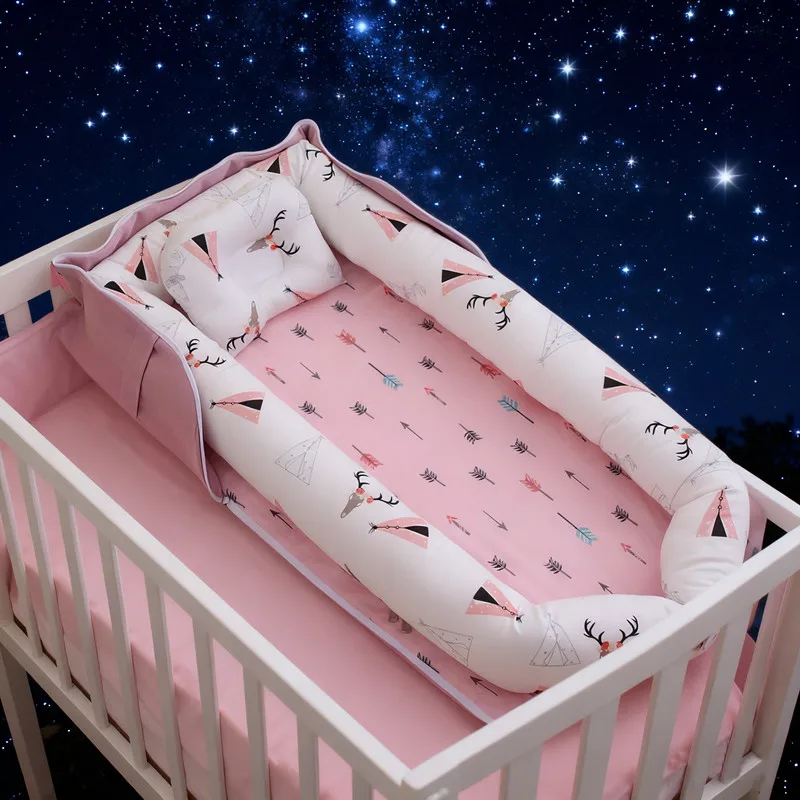 

2026 New Single Shoulder Baby Nest Bed Soft Crib for Newborns Warm Sleeping Bag Easy to Fold Lightweight Travel Friendly