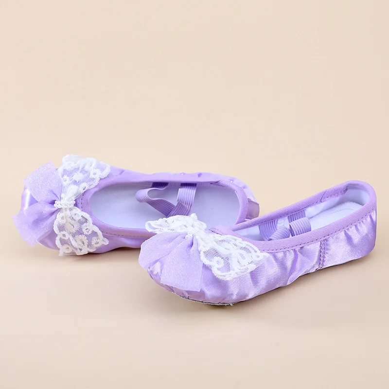 مقوس دانتيل باطن لينة أحذية الباليه امرأة أطفال فتاة أحذية رقص الباليه الأحذية الباليه اكسسوارات ملابس الرقص