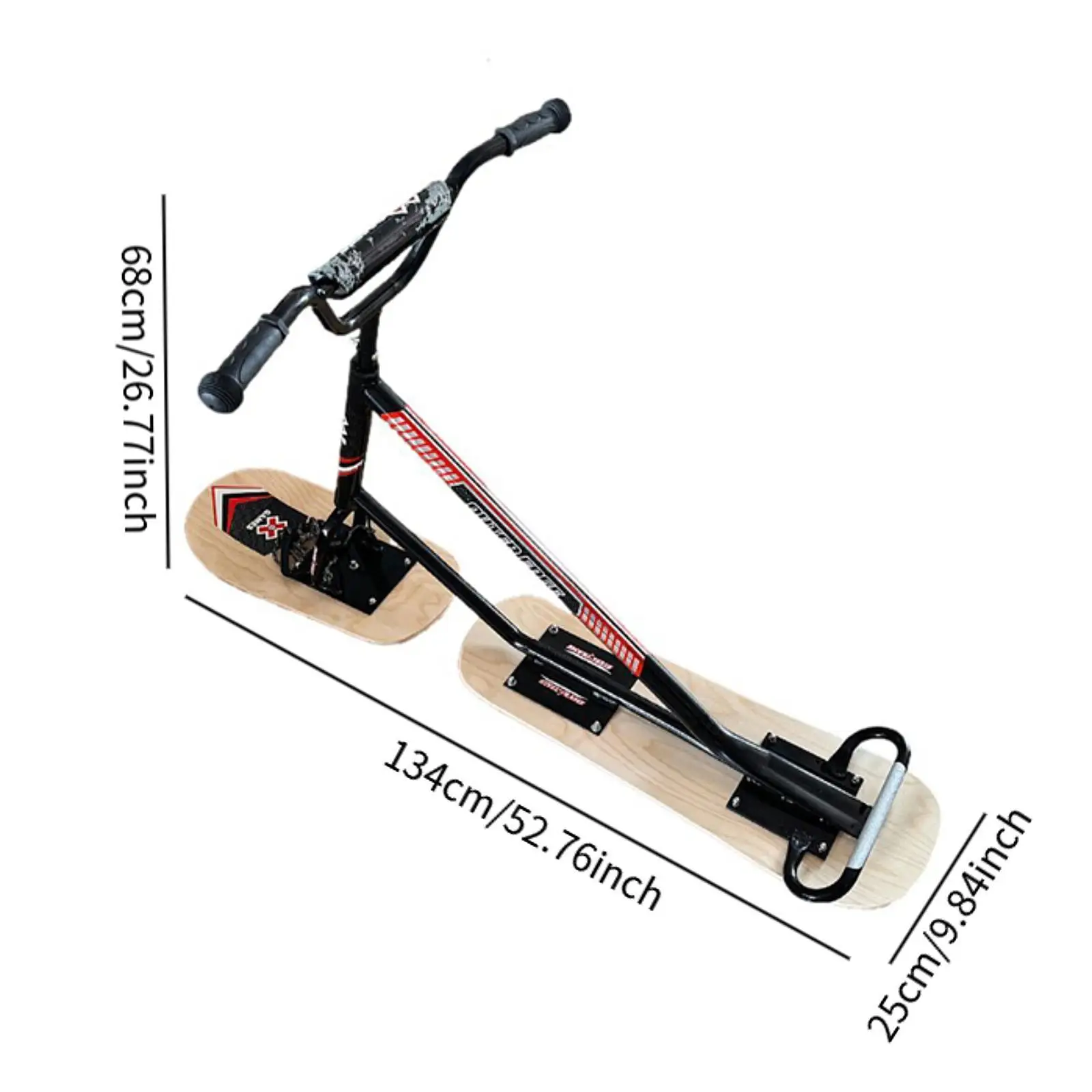 

Алюминиевая доска-снегокат с ручкой-поручнем для взрослых и детей, безопасная для зимних активностей на открытом воздухе