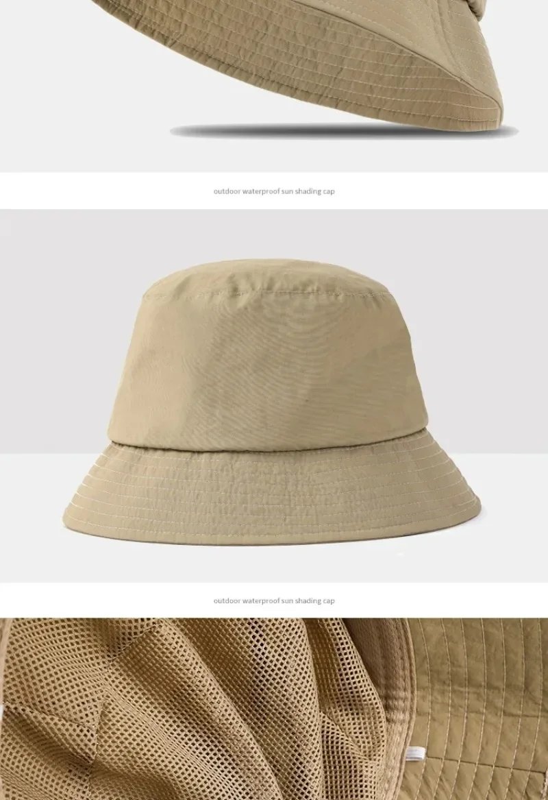 Wasserdicht Große Größe XL62cm Sonnenhut Männer Frauen Sonnenschutz Bergsteigen Großen Kopfumfang Sommer UV Schutz Eimer Hut – Detail 7