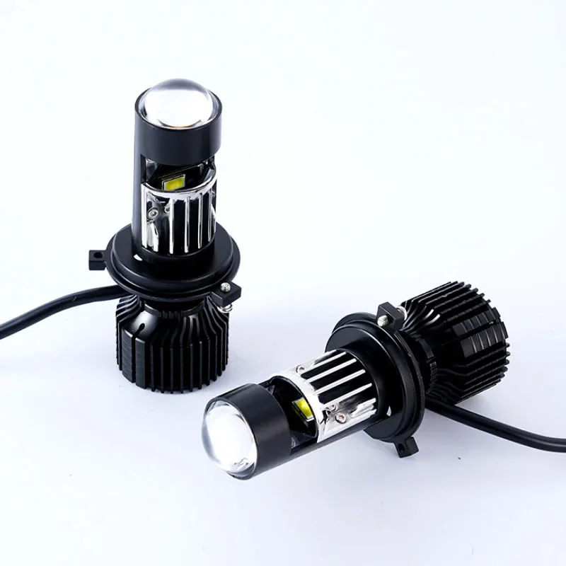 2PCS Y10 lens h4h7 Super bright Mini motorcycle dual light fisheye light Car led headlight y10 pro lens