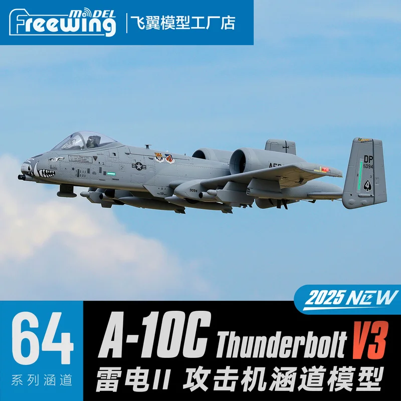 New Sell Well Freewing 2025 A-10 V3 Rc Airplane 64mm Double Culvert Attack Aircraft Model Fixed-Wing Remote Control Toy Gift