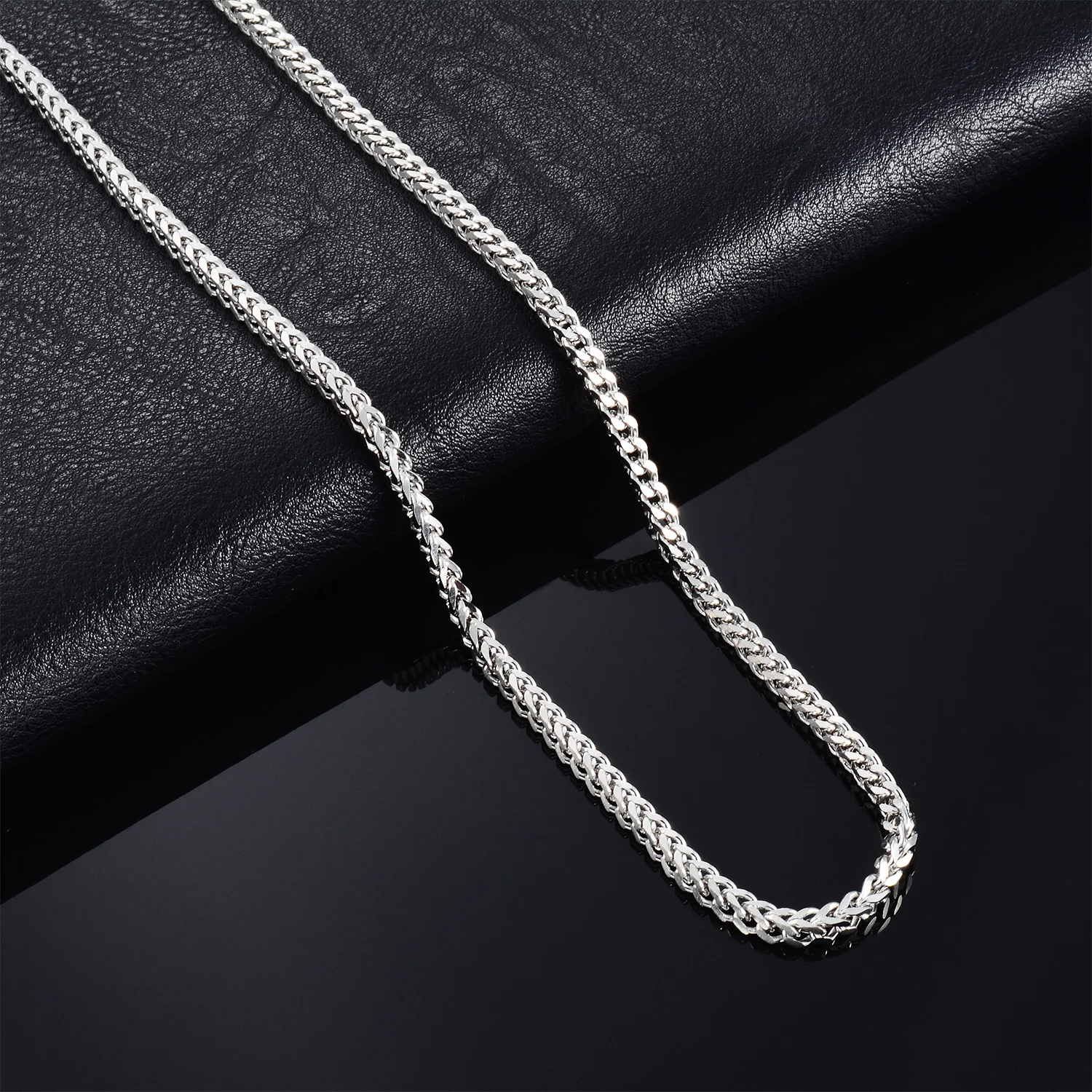 Hip-Hop Edelstahlkette Coole Miami Cuban Link Basic Punk Halsketten Accessoires für Männer und Frauen – Detail 5
