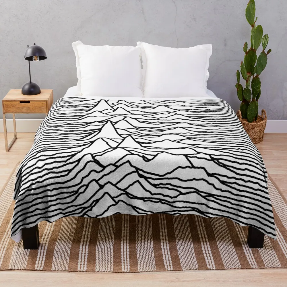 

Unknown Pleasures [Black Lines J01] Throw Blanket Cute Tourist Blankets