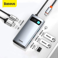 Baseus USB C HUB Type C to HDMI-compatible USB 3.0 RJ45 SD Reader PD 5/6/7 in 1 USB-C HUB For MacBook Pro Dock Station Splitter