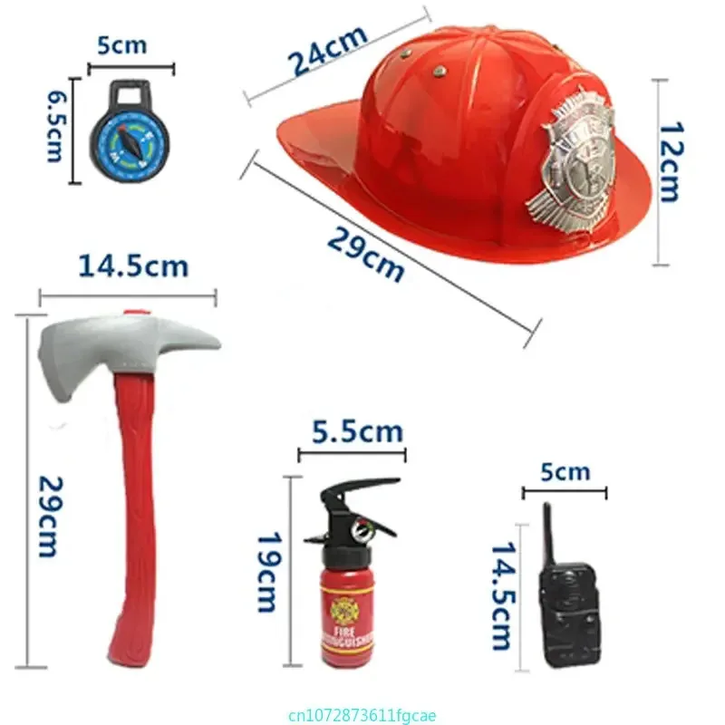 Uniforme de bombero para niños, disfraz de bombero Sam, ropa de trabajo para niños, accesorios, conjunto de actuación para niño y niña, regalos de navidad