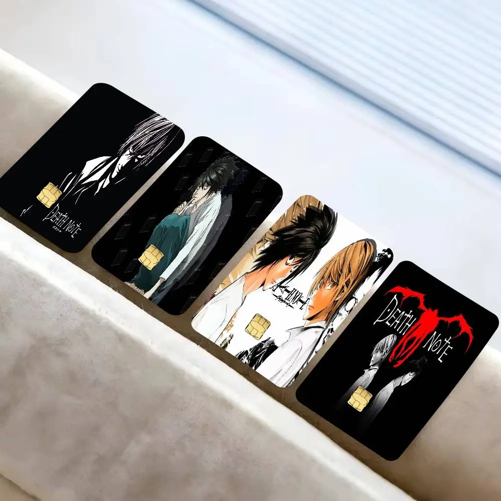 Anime art d-death note chibi  Cartoon Credit Card Skin Stickers For Bank Card Bus Metro Card Sticker Waterproof Women Gift