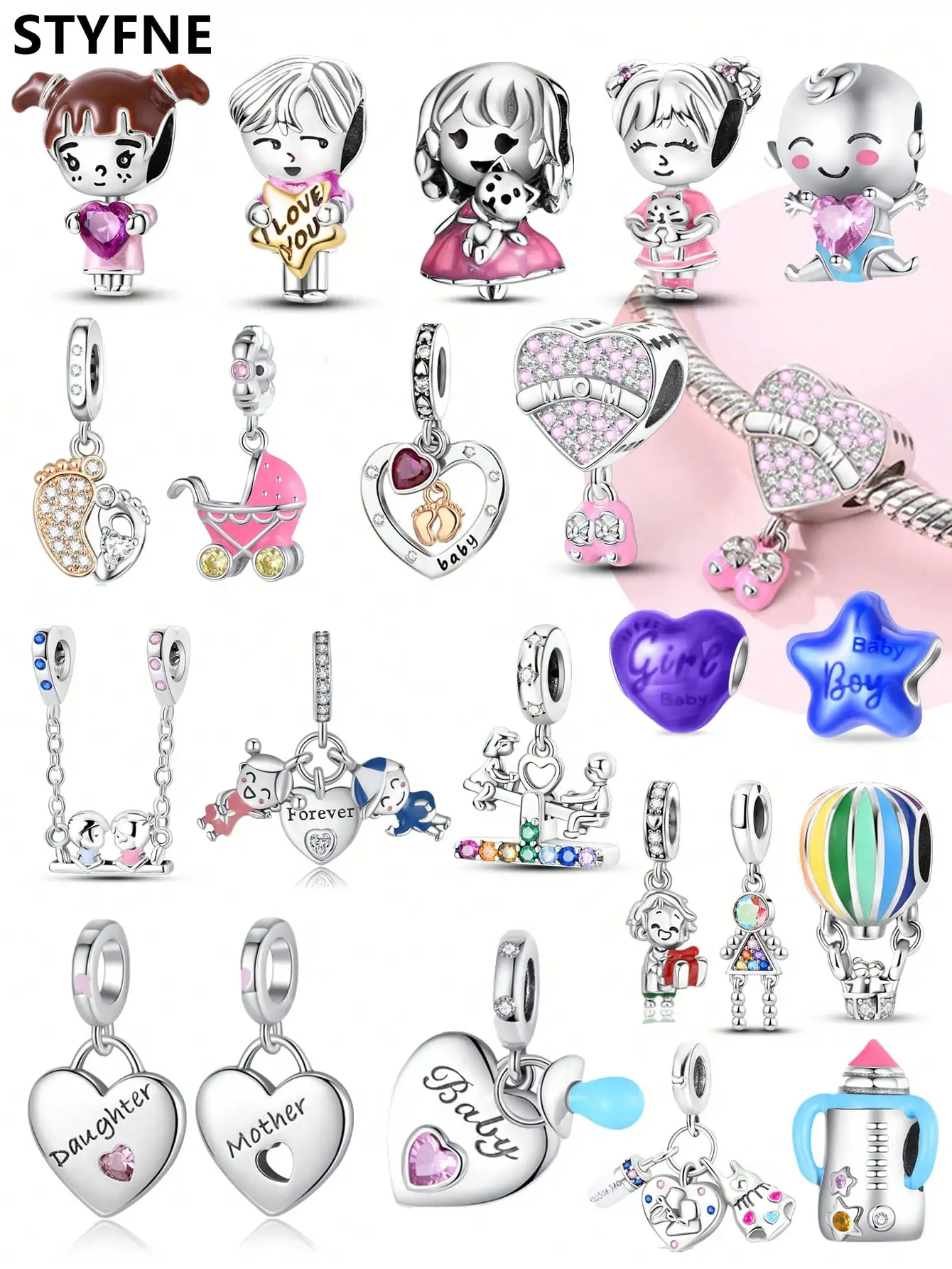 سحر بلاتا نوع القلب فتاة صغيرة الخرز ل سحر 925 الأصلي خرز سوار صنع المجوهرات هدية المرأة