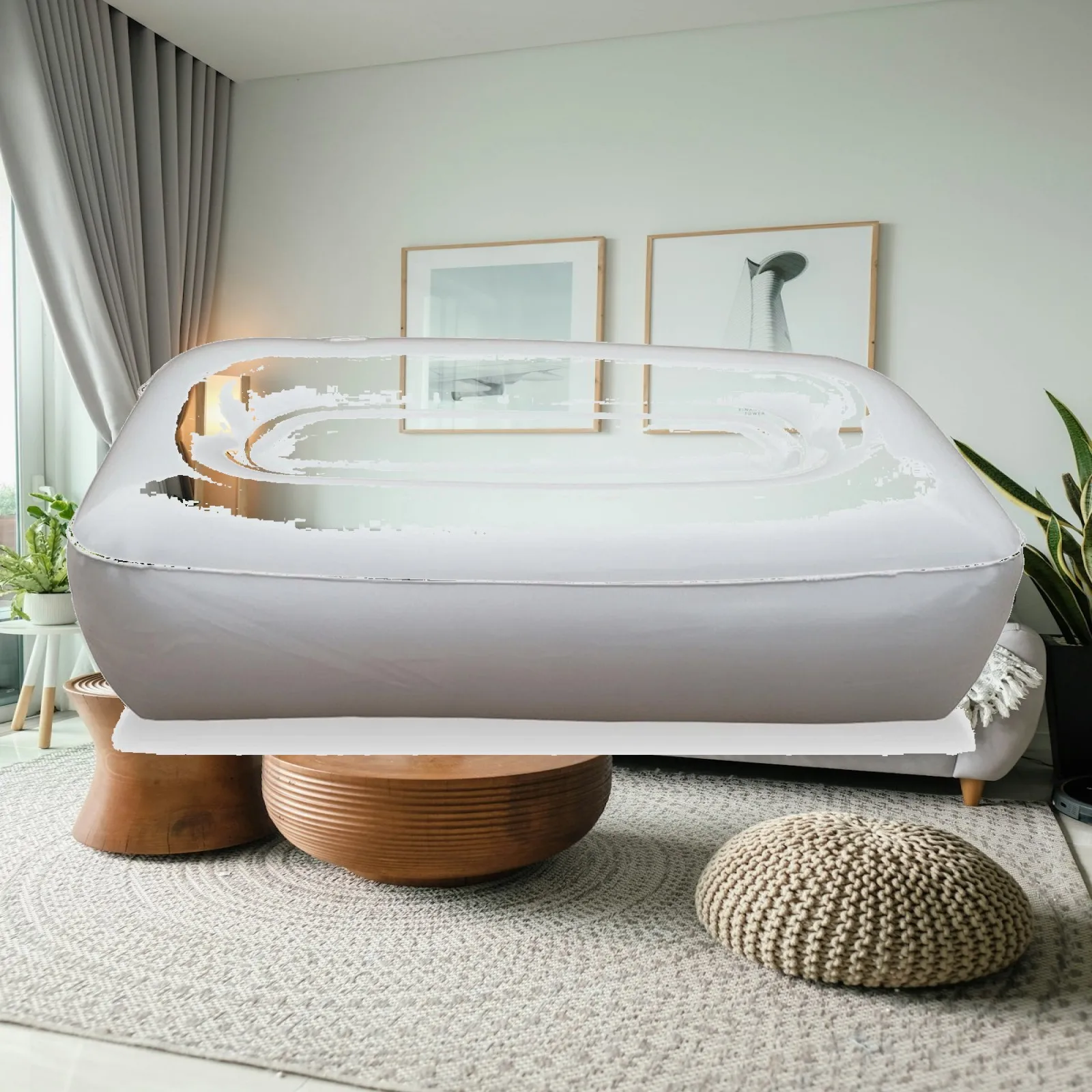 Inflatable Seat Cushion Comfortable Inflatable Seat Pad Long-Lasting Compact for Boaters, Fishing
