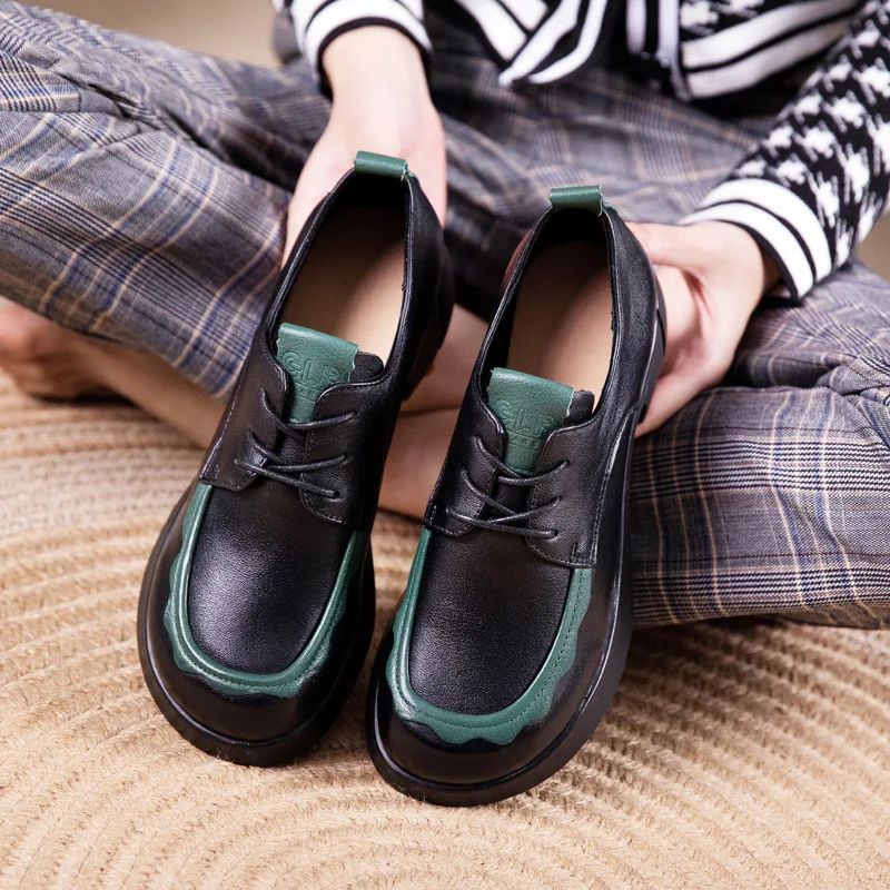 CICIYANG Loafers Women Lace-up British Style Platform Ladies Spring Shoes New Comfortable Casual Women's Shoes